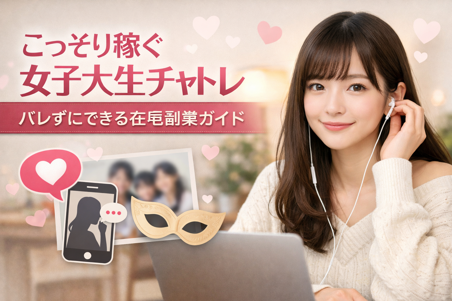 こっそり稼ぐ女子大生チャトレ｜バレずにできる在宅副業ガイド